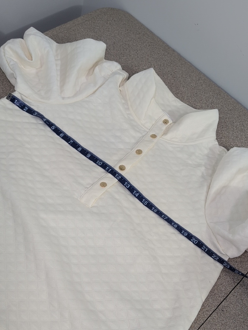 Mary Square Short Set, Madelyn, Top & Shorts, Quilted Cream, Loungewear, Size XL - Picture 6 of 15